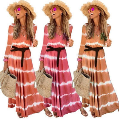 Women Stripe Boho Maxi Dress Hawiian Evening Party Beach Casual Long Sundress
Women Stripe Boho Maxi Dress Hawiian Evening Party Beach Casual Long Sundress