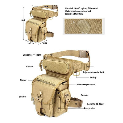 Multi-pockets Camouflage Waist Bag Waterproof Fanny Pack Travel Outdoor Sports Hiking Cycling Riding Leg Bag Thigh Pouch
Multi-pockets Camouflage Waist Bag Waterproof Fanny Pack Travel Outdoor Sports Hiking Cycling Riding Leg Bag Thigh Pouch