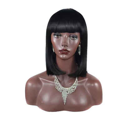 Shoulder Length Short Straight Flat Bangs Black Women Feminine Natural as Human Hair Wigs
Shoulder Length Short Straight Flat Bangs Black Women Feminine Natural as Human Hair Wigs