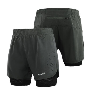 Lixada Mens 2-in-1 Running Shorts Quick Drying Breathable Active Training Exercise Jogging Cycling Shorts with Longer Liner
Lixada Mens 2-in-1 Running Shorts Quick Drying Breathable Active Training Exercise Jogging Cycling Shorts with Longer Liner