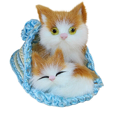 Siaonvr Cute Toys Cute Plush 2 Cats Soft Toys Doll Lifelike Simulation Gifts for Kids En