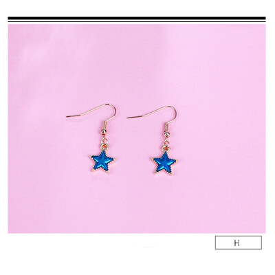 Women Blue Metal Asymmetric Geometry Starry Moon Planet Stud Earrings Long Asymmetric Wild Sweet Jewelry Eardrop
Women Blue Metal Asymmetric Geometry Starry Moon Planet Stud Earrings Long Asymmetric Wild Sweet Jewelry Eardrop
