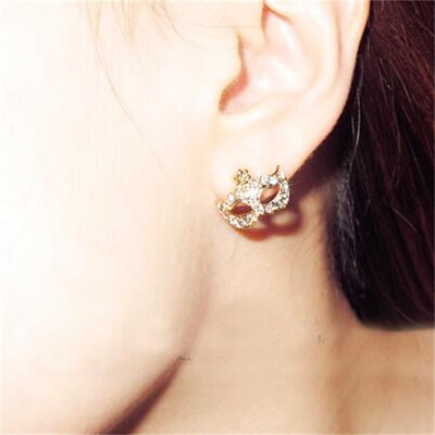 Ed094 Mask Stud Earrings With Rhinestones for Women Fashion Party Jewelry Gold Color Stud Earrings High Quality Wholesale
Ed094 Mask Stud Earrings With Rhinestones for Women Fashion Party Jewelry Gold Color Stud Earrings High Quality Wholesale