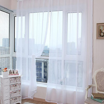 Gobestart 1 PCS Pure Color Tulle Door Window Curtain Drape Panel Sheer Scarf Valances
Gobestart 1 PCS Pure Color Tulle Door Window Curtain Drape Panel Sheer Scarf Valances