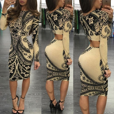 Vintage Women Bandage Bodycon Slim Long Sleeve Evening Party Cocktail Mini Dress
Vintage Women Bandage Bodycon Slim Long Sleeve Evening Party Cocktail Mini Dress