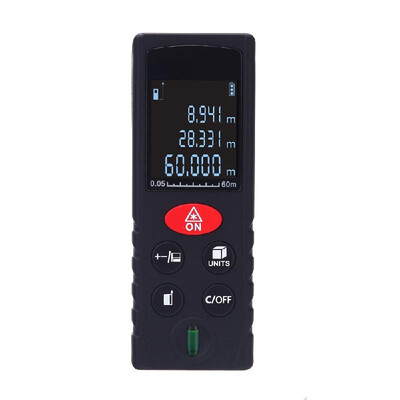 80m262ft Mini Handheld Digital Laser Distance Meter High Precision Range Finder Area Volume Measurement Level Bubble