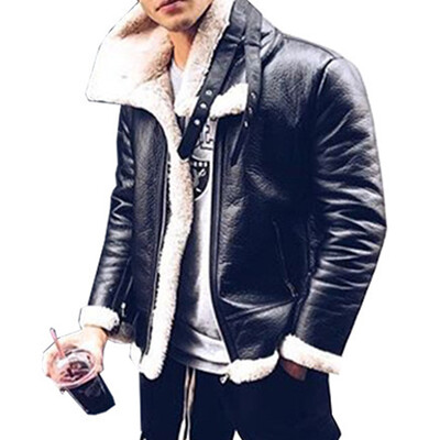 Winter Mens Fleece Lining Coat Faux Leather Thick Warm Outwear Biker Jacket NEW
Winter Mens Fleece Lining Coat Faux Leather Thick Warm Outwear Biker Jacket NEW