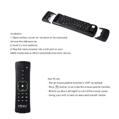 MINIX NEO A2 Lite 24G Wireless Mini Keyboard Gaming Air Mouse Six-axis Gyroscope Accelerometer for Android TV Box Smart TV PC Lap
MINIX NEO A2 Lite 24G Wireless Mini Keyboard Gaming Air Mouse Six-axis Gyroscope Accelerometer for Android TV Box Smart TV PC Lap