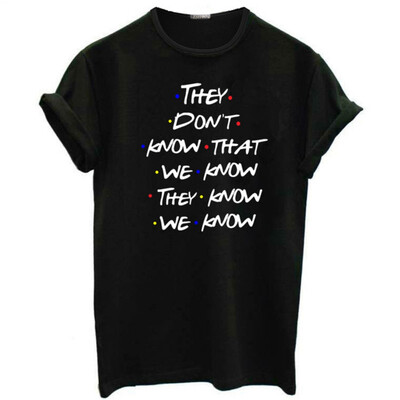 Friends T-Shirt Letter Printing Lunoakvo Shirt Friends Tshirt Short Sleeve Womens Top Tee 
Friends T-Shirt Letter Printing Lunoakvo Shirt Friends Tshirt Short Sleeve Womens Top Tee