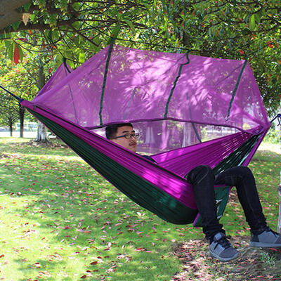 Double Hammock With Mosquito Mesh Garden Parachute Cloth Camping Leisure HammocksBlueGreenOrangePurple
Double Hammock With Mosquito Mesh Garden Parachute Cloth Camping Leisure HammocksBlueGreenOrangePurple