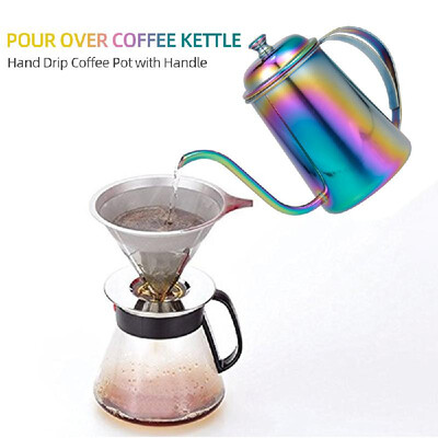 Pour Over Coffee Kettle Hand Drip Coffee Pot with Handle for Kitchen Pour Over Coffee Tea
Pour Over Coffee Kettle Hand Drip Coffee Pot with Handle for Kitchen Pour Over Coffee Tea