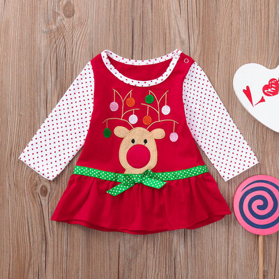 Infant Baby Girl Christmas Flare Bow Long Sleeve Cartoon Print Dot Dress Clothes
Infant Baby Girl Christmas Flare Bow Long Sleeve Cartoon Print Dot Dress Clothes