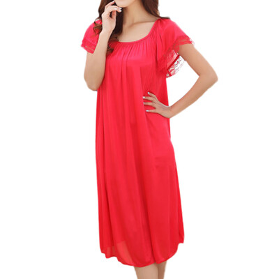 Toponeto Women Summer Home Lace Ice Silk Short Sleeve Loose Plus Oversize Nightgown Dress
Toponeto Women Summer Home Lace Ice Silk Short Sleeve Loose Plus Oversize Nightgown Dress