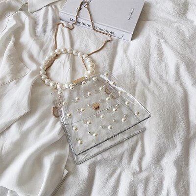 Summer jelly transparent bag handbag 2019 new Korean version of the wild Messenger bag chain pearl handbag shoulder bag
Summer jelly transparent bag handbag 2019 new Korean version of the wild Messenger bag chain pearl handbag shoulder bag