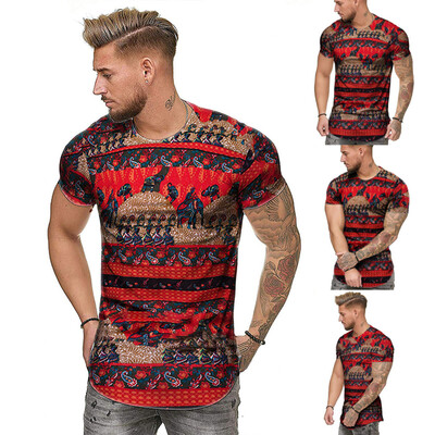 Toponeto Fashion Mens Summer Slim Casual African Print O-Neck Fit Short Sleeve Top Blouse
Toponeto Fashion Mens Summer Slim Casual African Print O-Neck Fit Short Sleeve Top Blouse