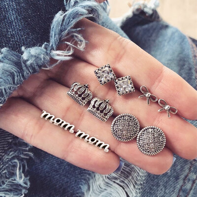 5Pairs Set Boho Arrow Cross Moon Flower Gem Silver Earrings Set Women Punk Stud Earrings Set Personality Party Clothing Jewelry
5Pairs Set Boho Arrow Cross Moon Flower Gem Silver Earrings Set Women Punk Stud Earrings Set Personality Party Clothing Jewelry