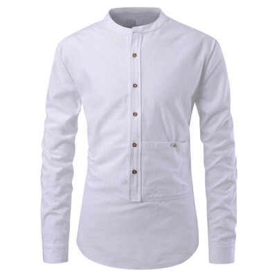 Toponeto Stylish Mens High Quality Casual Fashion Glossy Long Sleeve Henry Collar Shirt
Toponeto Stylish Mens High Quality Casual Fashion Glossy Long Sleeve Henry Collar Shirt
