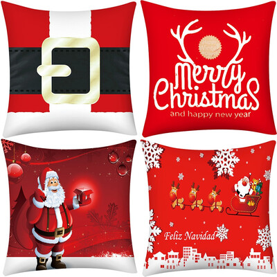 Tailored Merry Christmas Print Pillow Case Polyester Sofa Car Cushion Cover Home Decor 
Tailored Merry Christmas Print Pillow Case Polyester Sofa Car Cushion Cover Home Decor