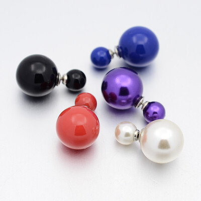 Trendy Double Sided Acrylic Pearl Ball Stud Earrings for Women with Stainless Steel Findings Mixed Color Ball 8mm&15mm Pi
Trendy Double Sided Acrylic Pearl Ball Stud Earrings for Women with Stainless Steel Findings Mixed Color Ball 8mm&15mm Pi
