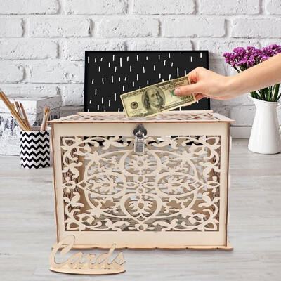 Natural DIY Gift Money Box With Lock Beautiful Decoration Supplies For Birthday Party Wooden Wedding Card Box
Natural DIY Gift Money Box With Lock Beautiful Decoration Supplies For Birthday Party Wooden Wedding Card Box