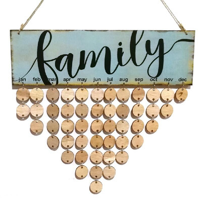 Wooden Calendar Board Sign Family Celebration&Birthday Reminder DIY Wooden Craft for Home Decoration
Wooden Calendar Board Sign Family Celebration&Birthday Reminder DIY Wooden Craft for Home Decoration