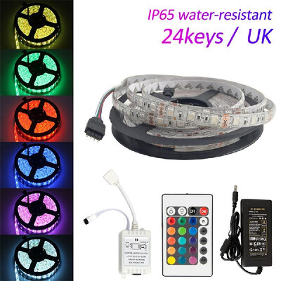 DC 12V 5M RGB LEDs Strip Light Set with IR Remote Flexible Cuttable Self-adhesive LEDs Strips IP65 Water Resistance for Home Party
DC 12V 5M RGB LEDs Strip Light Set with IR Remote Flexible Cuttable Self-adhesive LEDs Strips IP65 Water Resistance for Home Party