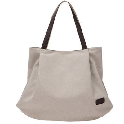 Women Casual Solid Color Zipper Canvas Shoulder Bag Tote Handbag Shopping Pouch
Women Casual Solid Color Zipper Canvas Shoulder Bag Tote Handbag Shopping Pouch