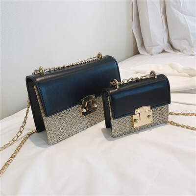 2019 New Fashion Women PU Straw Weave Messenger Bag Small Square Handbag Mother&Kid Chain Lock Shoulder Crossbody Bag Bolso
2019 New Fashion Women PU Straw Weave Messenger Bag Small Square Handbag Mother&Kid Chain Lock Shoulder Crossbody Bag Bolso