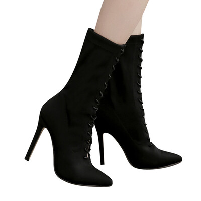 Rose Womens Fashion Pointed Cross Strap Stiletto Ankle Booties Lace-Up High Heel Shoe
Rose Womens Fashion Pointed Cross Strap Stiletto Ankle Booties Lace-Up High Heel Shoe