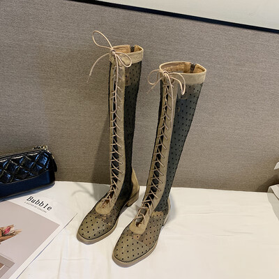 Summer boots Korean version of sexy wave point gauze bandage with cool boots womens boots Martins boots tide
Summer boots Korean version of sexy wave point gauze bandage with cool boots womens boots Martins boots tide