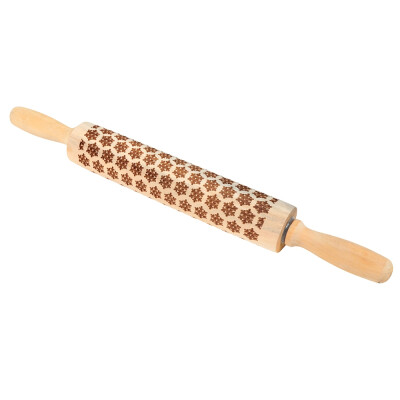43cm Embossing Rolling Pin Baking Cookies Biscuit Engraved Roller