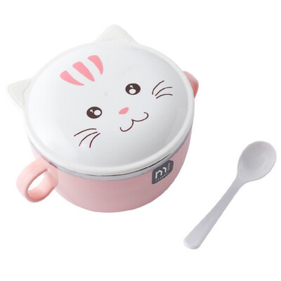 Cartoon Instant Noodle Bowl Stainless Steel Large Bowl Household Tableware With Lid Spoon Anti-scalding Large Soup Bowl
Cartoon Instant Noodle Bowl Stainless Steel Large Bowl Household Tableware With Lid Spoon Anti-scalding Large Soup Bowl