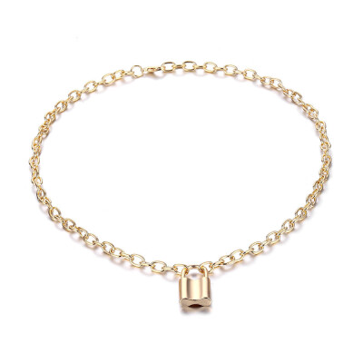 Gothic Women Jewelry Delicate PadLock Pendant Necklace New Design Punk Rock Statement Choker Necklace Thick Chain Lock Necklace
Gothic Women Jewelry Delicate PadLock Pendant Necklace New Design Punk Rock Statement Choker Necklace Thick Chain Lock Necklace
