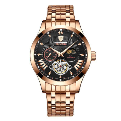 TEVISE T857 Automatic Watch Mechanical Wristwatch Self-Wind Waterproof Wrist Watches Sun Moon Phase Display for Men
TEVISE T857 Automatic Watch Mechanical Wristwatch Self-Wind Waterproof Wrist Watches Sun Moon Phase Display for Men
