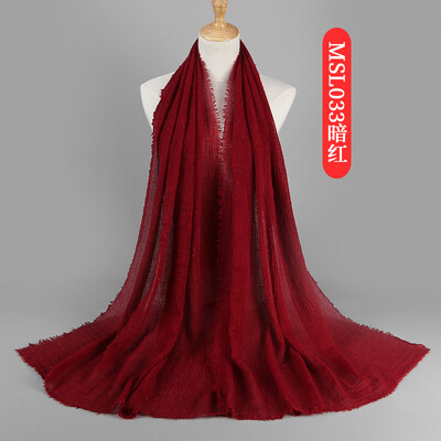Spring&summer new color cotton&linen scarf female literary Japanese&Korean creative shawl national wind fold scarf MSL033 
Spring&summer new color cotton&linen scarf female literary Japanese&Korean creative shawl national wind fold scarf MSL033