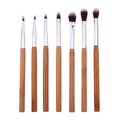 7pcs Bamboo Handle Eyes Makeup Brush Set Eye Shadow Eyeliner Makeup Tools