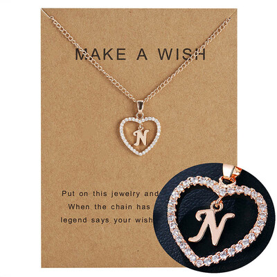 26 A-Z Letters Name Initial Necklaces For Women Crystal Love Heart Alphabet Family Letter Pendant Necklace Collares Gift Jewelry
26 A-Z Letters Name Initial Necklaces For Women Crystal Love Heart Alphabet Family Letter Pendant Necklace Collares Gift Jewelry