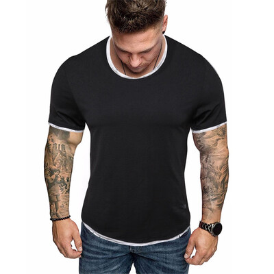 Toponeto Men O Neck Pure Color Splicing Pattern Casual Fashion Lapel Short Sleeve Shirt
Toponeto Men O Neck Pure Color Splicing Pattern Casual Fashion Lapel Short Sleeve Shirt