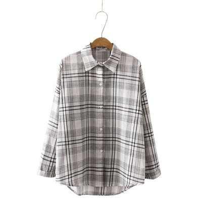 Korean Fashion Plaid Printed Blouses Shirt Women Long Sleeve Lapel Shirt Office Lady Tops Female Loose Casual Blusas
Korean Fashion Plaid Printed Blouses Shirt Women Long Sleeve Lapel Shirt Office Lady Tops Female Loose Casual Blusas