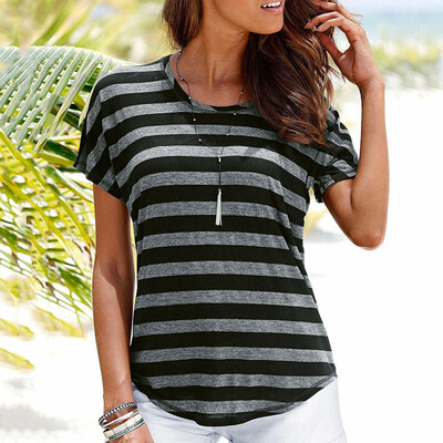 Nomeni Womens Bohemian Casual O Neck Short Sleeve Striped Printed T Shirt Top Blouse
Nomeni Womens Bohemian Casual O Neck Short Sleeve Striped Printed T Shirt Top Blouse