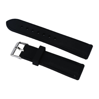 〖Follure〗20mm Silicone Watch Band Wrist Rubber Mens Strap Sport Diver Waterproof Black