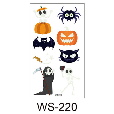New Style Cute Funny Halloween Cartoon Luminous Eco-friendly Tattoo Waterproof Safety Sticker
New Style Cute Funny Halloween Cartoon Luminous Eco-friendly Tattoo Waterproof Safety Sticker