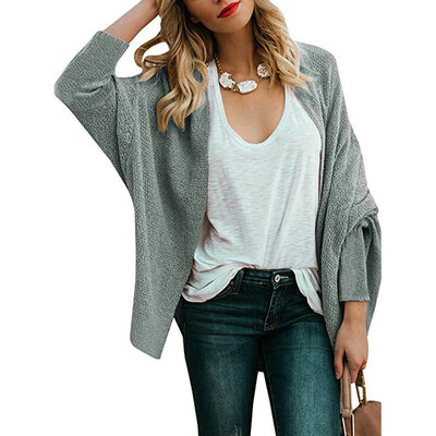 Toponeto Womens Knitted Sweater Open Front Casual Loose Batwing Long Sleeve Cardigan Coat
Toponeto Womens Knitted Sweater Open Front Casual Loose Batwing Long Sleeve Cardigan Coat