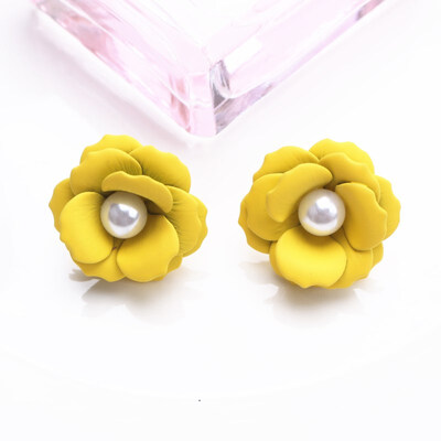 EK703 Fashion Cute Spray Paint Pearl Flower Stud Earrings For Women Korean Jewelry Boho Metal Brincos Girl Gift Wedding Earrings
EK703 Fashion Cute Spray Paint Pearl Flower Stud Earrings For Women Korean Jewelry Boho Metal Brincos Girl Gift Wedding Earrings