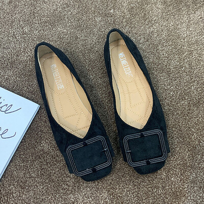 Summer flat-bottomed square-headed shoes womens shallow soft bottom metal buckle bean shoes ins retro soft leather comfortable gr
Summer flat-bottomed square-headed shoes womens shallow soft bottom metal buckle bean shoes ins retro soft leather comfortable gr