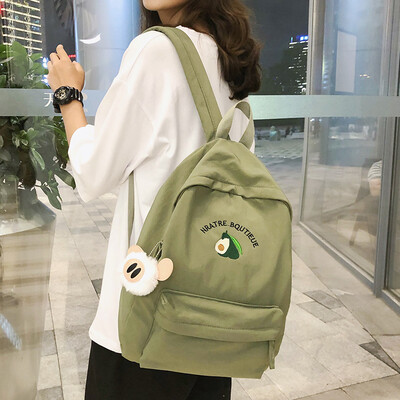 Um avocado schoolbag female Korean version high school Hyunya Harahara ulzzang campus double shoulder bag female student ins styl
Um avocado schoolbag female Korean version high school Hyunya Harahara ulzzang campus double shoulder bag female student ins styl