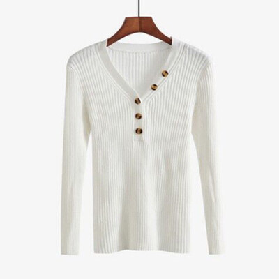 New Fashion Button V-neck Sweater Women Spring Autumn Solid Knitted Pullover Women Slim Soft Jumper Sweater Female Knit Tops
New Fashion Button V-neck Sweater Women Spring Autumn Solid Knitted Pullover Women Slim Soft Jumper Sweater Female Knit Tops