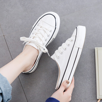 Semi-slipper women wear 2019 new Baotou network celebrities with lazy canvas small white shoes flat-bottomed summer sandals
Semi-slipper women wear 2019 new Baotou network celebrities with lazy canvas small white shoes flat-bottomed summer sandals