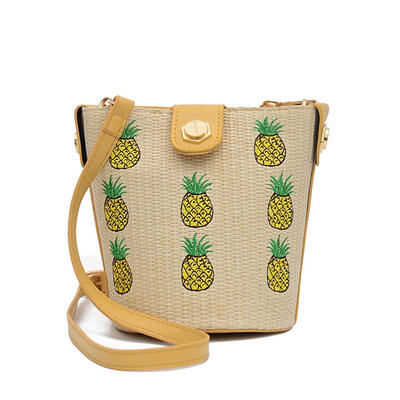 Printing Shoulder Messenger Handbags Women Straw Woven Crossbody Bucket Bag
Printing Shoulder Messenger Handbags Women Straw Woven Crossbody Bucket Bag