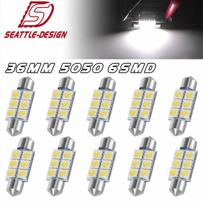10x White 36MM 5050 6SMD Festoon LED Dome Map Interior Light bulbs DE3423 DE3425
10x White 36MM 5050 6SMD Festoon LED Dome Map Interior Light bulbs DE3423 DE3425